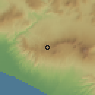 Shaded relief of the 59 km around Concepción de Ataco, drawn from the GMTED2010 grid