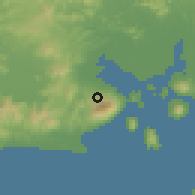 Shaded relief of the 60 km around Conchagua, drawn from the GMTED2010 grid