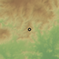 Shaded relief of the 59 km around Corinto, drawn from the GMTED2010 grid