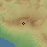 Shaded relief of the 59 km around Juayúa, drawn from the GMTED2010 grid