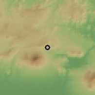 Shaded relief of the 59 km around Apastepeque, drawn from the GMTED2010 grid