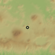 Shaded relief of the 59 km around Apopa, drawn from the GMTED2010 grid
