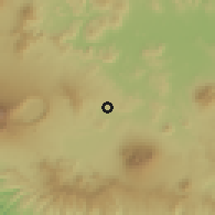 Shaded relief of the 59 km around Opico, drawn from the GMTED2010 grid