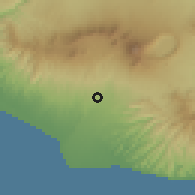 Shaded relief of the 59 km around San Antonio del Monte, drawn from the GMTED2010 grid