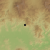 Shaded relief of the 59 km around San Francisco Morazán, drawn from the GMTED2010 grid
