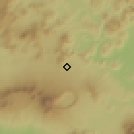 Shaded relief of the 59 km around Santa Ana, drawn from the GMTED2010 grid