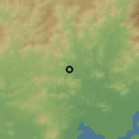 Shaded relief of the 59 km around Santa Rosa de Lima, drawn from the GMTED2010 grid
