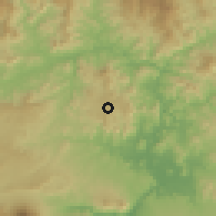Shaded relief of the 59 km around Sensuntepeque, drawn from the GMTED2010 grid