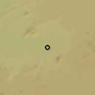 Shaded relief of the 60 km around Añisoc, drawn from the GMTED2010 grid
