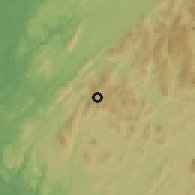 Shaded relief of the 60 km around Niefang, drawn from the GMTED2010 grid