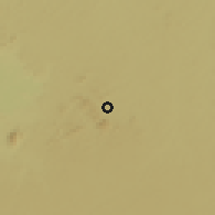 Shaded relief of the 60 km around Nsok, drawn from the GMTED2010 grid