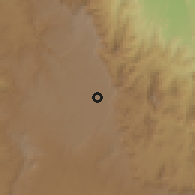 Shaded relief of the 59 km around Āsmara, drawn from the GMTED2010 grid