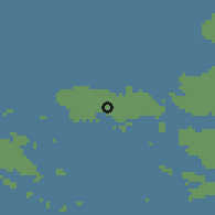 Shaded relief of the 46 km around Hullo, drawn from the GMTED2010 grid