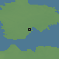 Shaded relief of the 46 km around Jausa, drawn from the GMTED2010 grid