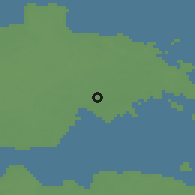 Shaded relief of the 46 km around Käina, drawn from the GMTED2010 grid