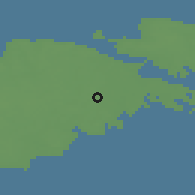 Shaded relief of the 46 km around Käo, drawn from the GMTED2010 grid