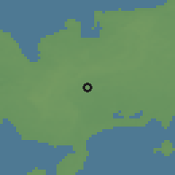 Shaded relief of the 46 km around Kärla, drawn from the GMTED2010 grid