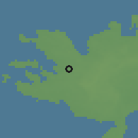 Shaded relief of the 46 km around Kihelkonna, drawn from the GMTED2010 grid