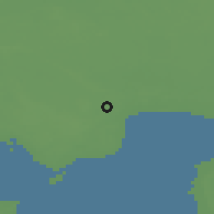 Shaded relief of the 46 km around Kihlepa, drawn from the GMTED2010 grid