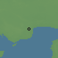 Shaded relief of the 46 km around Kōima, drawn from the GMTED2010 grid