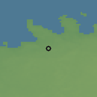 Shaded relief of the 46 km around Kolga, drawn from the GMTED2010 grid