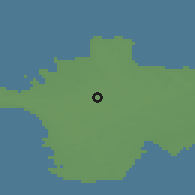 Shaded relief of the 46 km around Kōrgessaare, drawn from the GMTED2010 grid