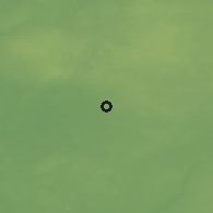 Shaded relief of the 46 km around Kuldre, drawn from the GMTED2010 grid