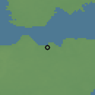 Shaded relief of the 46 km around Leisi, drawn from the GMTED2010 grid