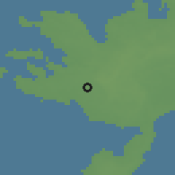 Shaded relief of the 46 km around Liiva, drawn from the GMTED2010 grid