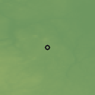 Shaded relief of the 46 km around Lootvina, drawn from the GMTED2010 grid