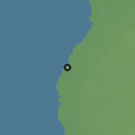 Shaded relief of the 46 km around Metsapoole, drawn from the GMTED2010 grid