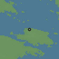 Shaded relief of the 46 km around Nōmmküla, drawn from the GMTED2010 grid