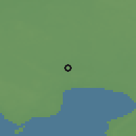 Shaded relief of the 46 km around Oara, drawn from the GMTED2010 grid