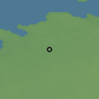 Shaded relief of the 46 km around Ohtu, drawn from the GMTED2010 grid