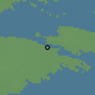Shaded relief of the 46 km around Orissaare, drawn from the GMTED2010 grid