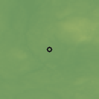 Shaded relief of the 46 km around Ōruste, drawn from the GMTED2010 grid