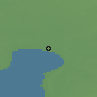 Shaded relief of the 46 km around Pärnu, drawn from the GMTED2010 grid