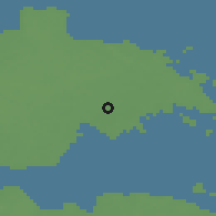 Shaded relief of the 46 km around Putkaste, drawn from the GMTED2010 grid