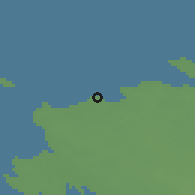 Shaded relief of the 46 km around Rannaküla, drawn from the GMTED2010 grid