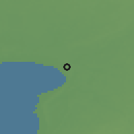 Shaded relief of the 46 km around Reiu, drawn from the GMTED2010 grid