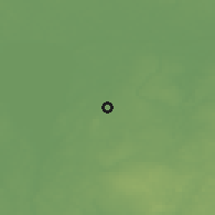 Shaded relief of the 46 km around Ervu, drawn from the GMTED2010 grid