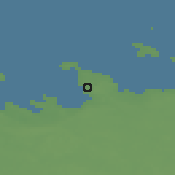 Shaded relief of the 45 km around Haabneeme, drawn from the GMTED2010 grid