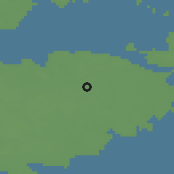 Shaded relief of the 46 km around Tagavere, drawn from the GMTED2010 grid