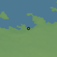 Shaded relief of the 46 km around Tallinn, drawn from the GMTED2010 grid
