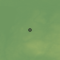 Shaded relief of the 46 km around Teedla, drawn from the GMTED2010 grid