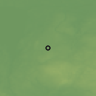 Shaded relief of the 46 km around Tilga, drawn from the GMTED2010 grid