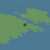 Shaded relief of the 46 km around Tornimäe, drawn from the GMTED2010 grid