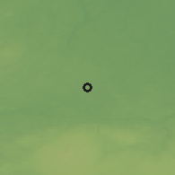 Shaded relief of the 46 km around Tsolgo, drawn from the GMTED2010 grid