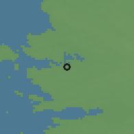Shaded relief of the 46 km around Uuemōisa, drawn from the GMTED2010 grid