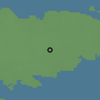Shaded relief of the 46 km around Valjala, drawn from the GMTED2010 grid